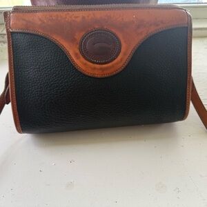 Dooney & Bourke Black and Brown Leather Shoulder Bag